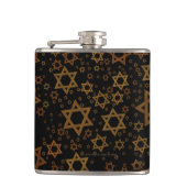 SlipperyJoe's Hanukkah-thema Ster David artistiek  Heupfles (Voorkant)