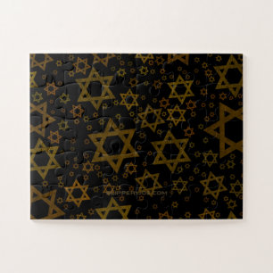 SlipperyJoe's Hanukkah-thema Ster David artistiek Legpuzzel