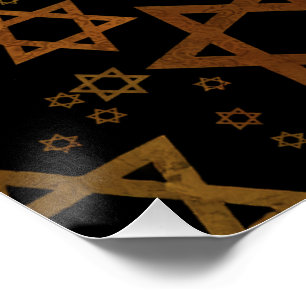 SlipperyJoe's Hanukkah-thema Ster David artistiek  Perfect Poster