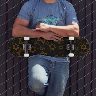 SlipperyJoe's Hanukkah-thema Ster David artistiek Persoonlijk Skateboard