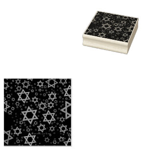 SlipperyJoe's Hanukkah-thema Ster David artistiek  Rubberstempel