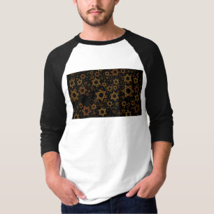 SlipperyJoe's Hanukkah-thema Ster David artistiek  T-shirt