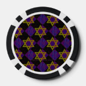 SlipperyJoe's Hanukkah-themed image golden yellow  Poker Chips (Achterkant)