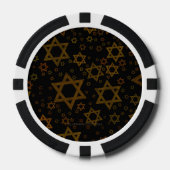 SlipperyJoe's Hanukkah-themed Star David artistic Poker Chips (Voorkant)