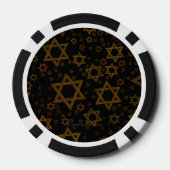 SlipperyJoe's Hanukkah-themed Star David artistic Poker Chips (Achterkant)