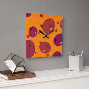 SlipperyJoe's Happy Chanoeka Joodse Hebreeuwse gel Vierkante Klok