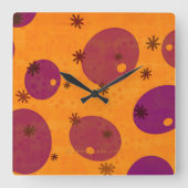 SlipperyJoe's Happy Chanoeka Joodse Hebreeuwse gel Vierkante Klok (Voorkant)