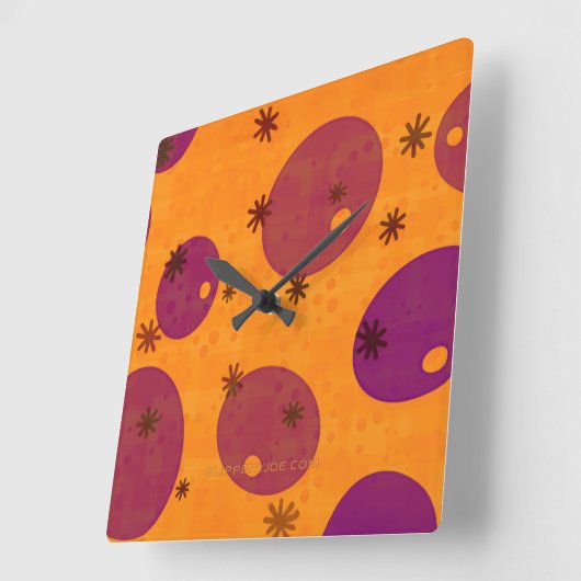 SlipperyJoe's Happy Chanoeka Joodse Hebreeuwse gel Vierkante Klok (Hoek)