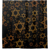 SlipperyJoe's Happy Chanoeka meerdere sterren van  Douchegordijn (Voorkant)