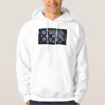 SlipperyJoe's Happy Chanoeka meerdere sterren van  Hoodie<br><div class="desc">SlipperyJoe's Happy Hanukkah meerdere Star of David symbolen Artistieke Viering Joods Hebreeuws Chanoeka geschenken Decoraties Jodendom religie significante symboliek Relevante cultuurgodsdienstige contexten verschillende zeshoekige vormen donkerblauw paarse tinten donkerblauwe abstracte achtergrond gelaagde textuur uiterlijk</div>