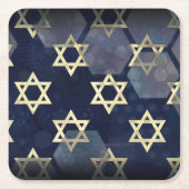 SlipperyJoe's Happy Chanoeka meerdere sterren van  Kartonnen Onderzetters (Voorkant)