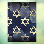 SlipperyJoe's Happy Chanoeka meerdere sterren van  Raamsticker (Vel 3)