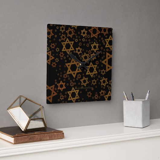 SlipperyJoe's Happy Chanoeka meerdere sterren van Vierkante Klok (Kantoor)