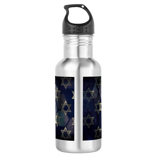 SlipperyJoe's Happy Chanoeka meerdere sterren van Waterfles (Achterkant)