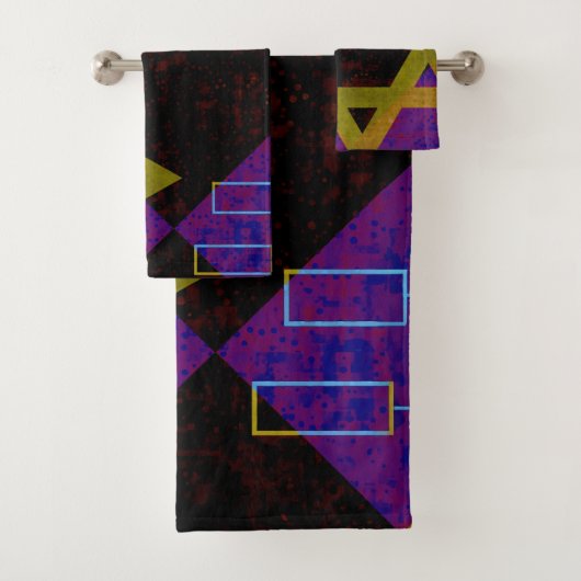 SlipperyJoe's Happy Chanoeka-ster van David Menora Bad Handdoek (Insitu)