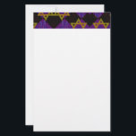 SlipperyJoe's Happy Chanoeka-ster van David Menora Briefpapier<br><div class="desc">SlipperyJoe's Happy Hanukkah Star of David menorah Dreidel artistieke Celebration Kaarsen Joods Hebreeuws Chanoeka giften decoraties Jodendom religie cultuur religieuze praktijken tradities geometrische symbolische ontwerp diepte contrast orde symmetrie</div>
