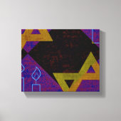 SlipperyJoe's Happy Chanoeka-ster van David Menora Canvas Afdruk (Voorkant)