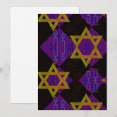 SlipperyJoe's Happy Chanoeka-ster van David Menora Feestdagenkaart (Voorkant / Achterkant)