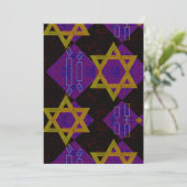 SlipperyJoe's Happy Chanoeka-ster van David Menora Feestdagenkaart (Staand voorkant)