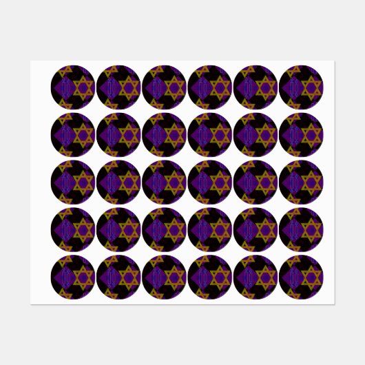 SlipperyJoe's Happy Chanoeka-ster van David Menora Labels (Vel)