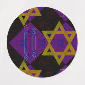 SlipperyJoe's Happy Chanoeka-ster van David Menora Labels (Design 2)