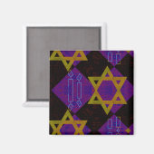 SlipperyJoe's Happy Chanoeka-ster van David Menora Magneet (Voorkant / Achterkant)