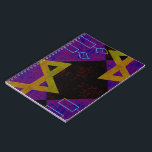 SlipperyJoe's Happy Chanoeka-ster van David Menora Notitieboek<br><div class="desc">SlipperyJoe's Happy Hanukkah Star of David menorah Dreidel artistieke Celebration Kaarsen Joods Hebreeuws Chanoeka giften decoraties Jodendom religie cultuur religieuze praktijken tradities geometrische symbolische ontwerp diepte contrast orde symmetrie</div>