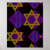 SlipperyJoe's Happy Chanoeka-ster van David Menora Poster (Voorkant)