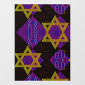 SlipperyJoe's Happy Chanoeka-ster van David Menora Raamsticker (Vel)