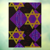 SlipperyJoe's Happy Chanoeka-ster van David Menora Raamsticker (Vel 3)