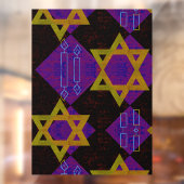 SlipperyJoe's Happy Chanoeka-ster van David Menora Raamsticker (Vel 2)