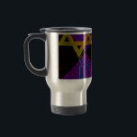 SlipperyJoe's Happy Chanoeka-ster van David Menora Reisbeker<br><div class="desc">SlipperyJoe's Happy Hanukkah Star of David menorah Dreidel artistieke Celebration Kaarsen Joods Hebreeuws Chanoeka giften decoraties Jodendom religie cultuur religieuze praktijken tradities geometrische symbolische ontwerp diepte contrast orde symmetrie</div>