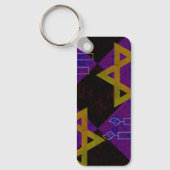 SlipperyJoe's Happy Chanoeka-ster van David Menora Sleutelhanger (Voorkant)