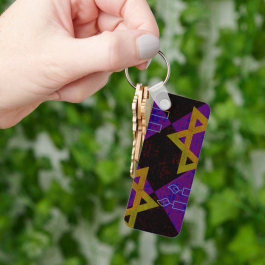 SlipperyJoe's Happy Chanoeka-ster van David Menora Sleutelhanger (Hand)