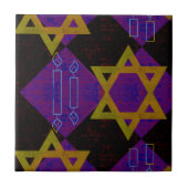 SlipperyJoe's Happy Chanoeka-ster van David Menora Tegeltje (Voorkant)