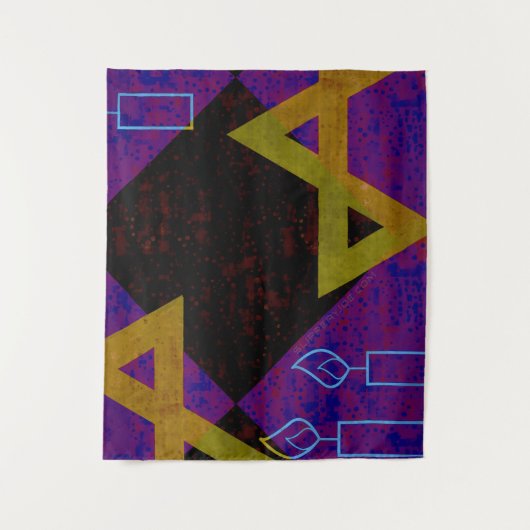 SlipperyJoe's Happy Chanoeka-ster van David Menora Wandkleed (Voorkant)