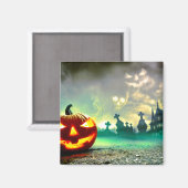 SlipperyJoe's Happy Halloween begraafplaats c Magneet (Voorkant / Achterkant)