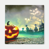 SlipperyJoe's Happy Halloween begraafplaats c Magneet (Voorkant)