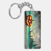 SlipperyJoe's Happy Halloween begraafplaats c Sleutelhanger (Voorkant Links)