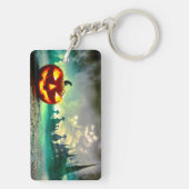 SlipperyJoe's Happy Halloween begraafplaats c Sleutelhanger (achterkant)