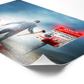 SlipperyJoe's Happy Halloween dode zombies vliegpl Foto Afdruk (Hoek)