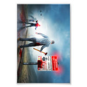 SlipperyJoe's Happy Halloween dode zombies vliegpl Foto Afdruk (Voorkant)