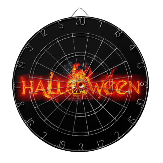 SlipperyJoe's Happy Halloween pompoen gloeiende og Dartbord (Voorkant)