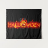 SlipperyJoe's Happy Halloween pompoen gloeiende og Wandkleed (Voorkant (horizontaal))