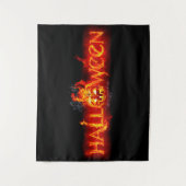 SlipperyJoe's Happy Halloween pompoen gloeiende og Wandkleed (Voorkant)