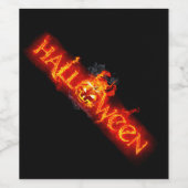 SlipperyJoe's Happy Halloween pompoen gloeiende og Wijn Etiket (Enkel label)