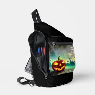SlipperyJoe's Happy Halloween-pompoen LGBTQIA-litt Sling Bag