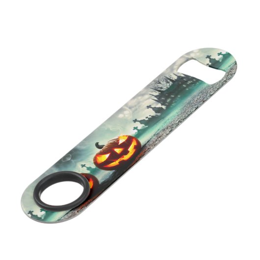 SlipperyJoe's Happy Halloween-pompoen LGBTQIA-litt Speed Flessenopener (Voorkant Gekanteld)