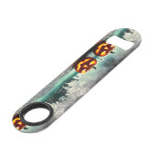 SlipperyJoe's Happy Halloween-pompoen LGBTQIA-litt Speed Flessenopener (Achterkant Gekanteld)