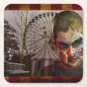 SlipperyJoe's Happy Halloween-pop-pop-gezicht Kartonnen Onderzetters (Voorkant)